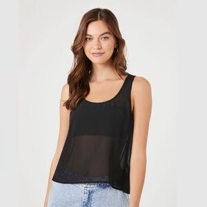 NWT Chiffon scoop neck tank